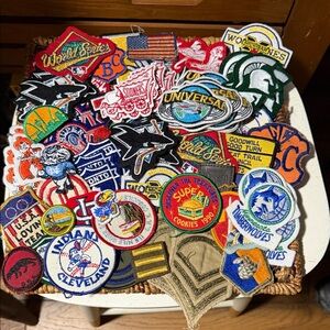 Vintage Colorful Assorted Patch Collection Set of 87